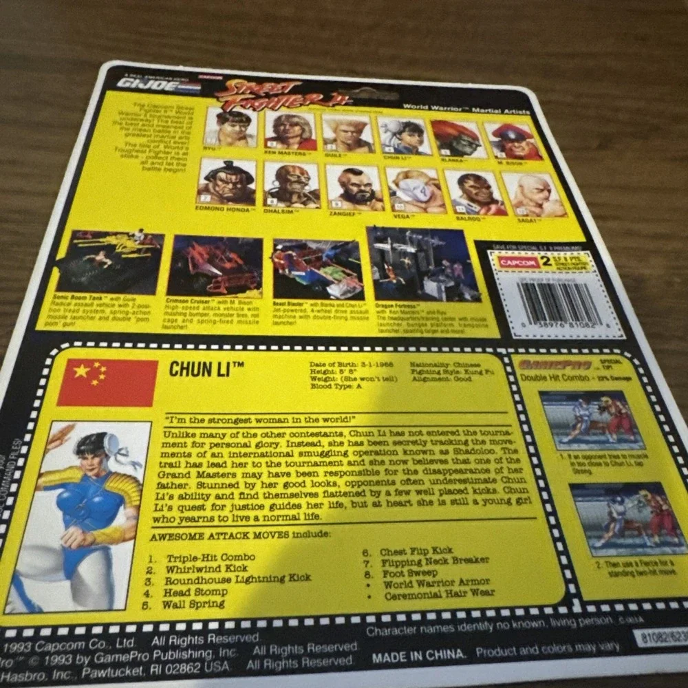 Vintage G.I. Joe Street Fighter 2 Chun Li 1993 Action Figure‎ Hasbro Accessories